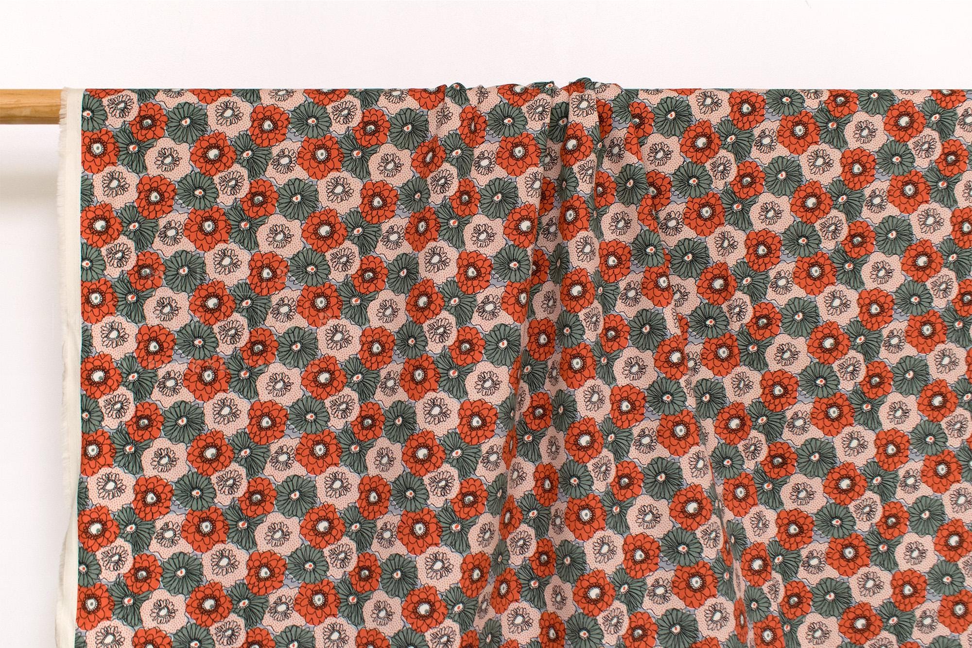 Japanese Fabric Bright Flowers - D - 50cm