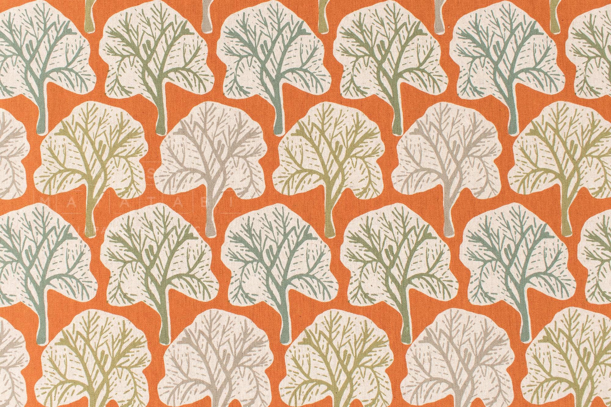 Japanese Fabric Winter Trees Canvas - C - 50cm