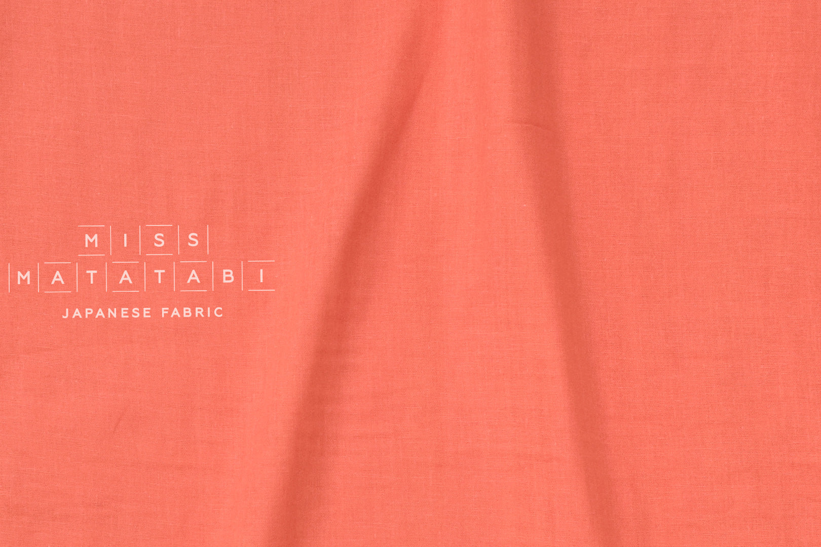 Kobayashi solid double gauze - coral pink