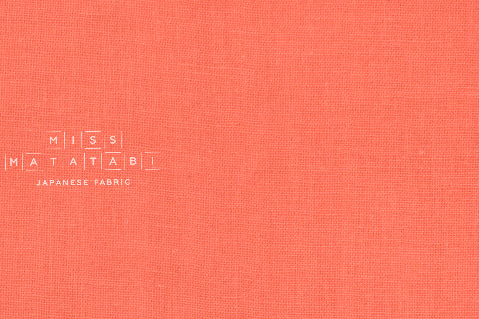 Kobayashi solid double gauze - coral pink
