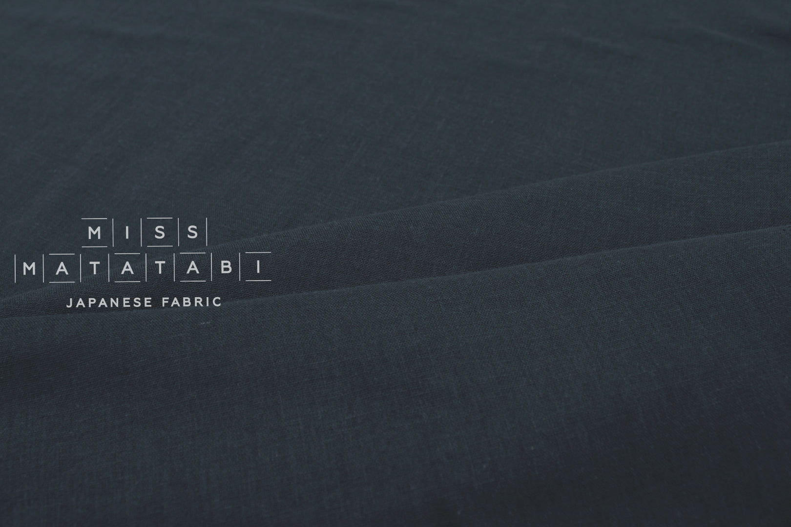 Kobayashi solid double gauze - navy blue