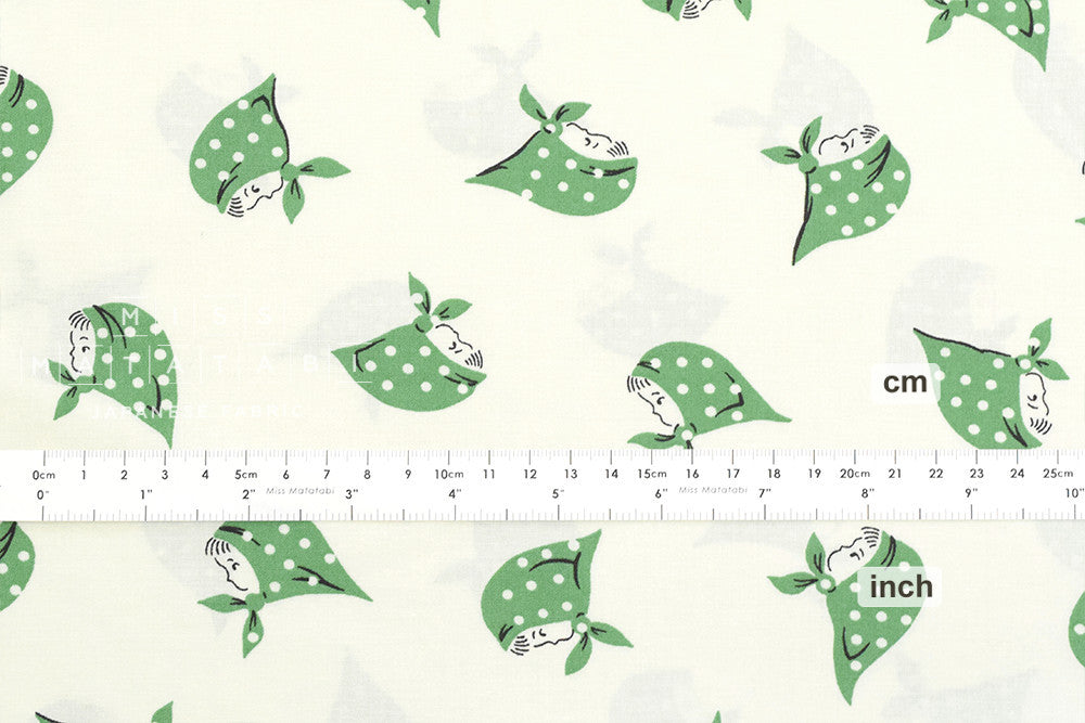 Kerchief Girls - green - fat quarter