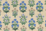 Cotton + Steel Rifle Paper Co. Camont Canvas - Menagerie Mughal - blue