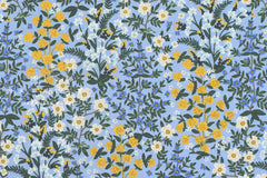 Cotton + Steel Rifle Paper Co. Camont Canvas - Wildwood Garden - blue
