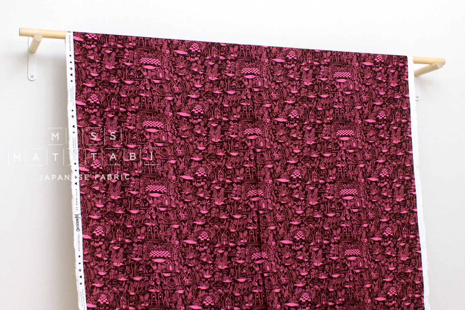 Cotton + Steel Wonderland rayon - magic forest - ruby