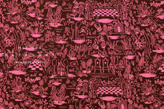 Cotton + Steel Wonderland rayon - magic forest - ruby