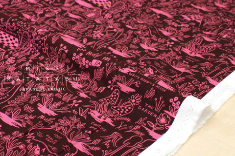 Cotton + Steel Wonderland rayon - magic forest - ruby