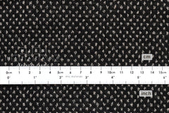 Japanese Fabric - yarn dyed woven dots jacquard  - black, latte - 50cm