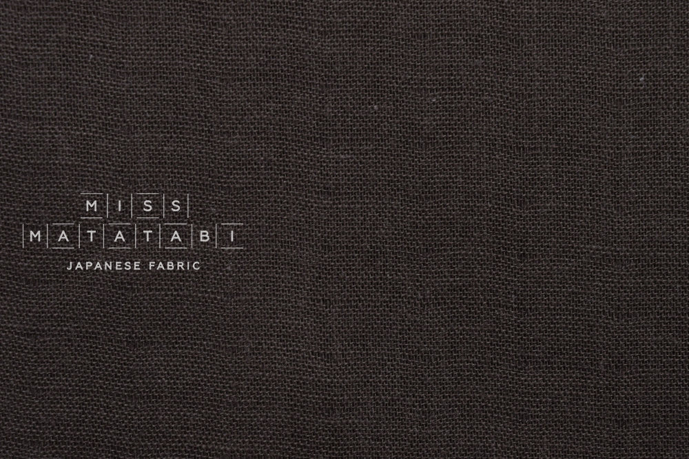 Kobayashi solid double gauze - charcoal