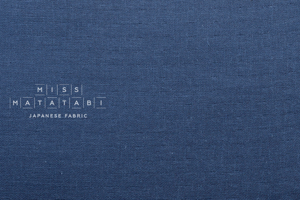 Kobayashi solid double gauze - steel blue