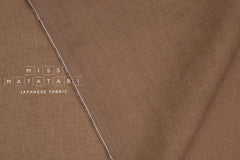 Japanese Fabric 100% brushed linen - cocoa -  50cm