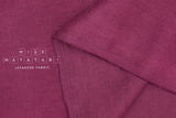 Japanese Fabric 100% brushed linen - berry -  50cm