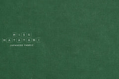 Japanese Fabric 100% brushed linen - green -  50cm
