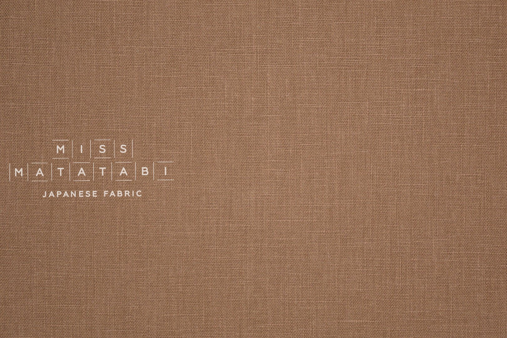 Japanese Fabric 100% brushed linen - cocoa -  50cm