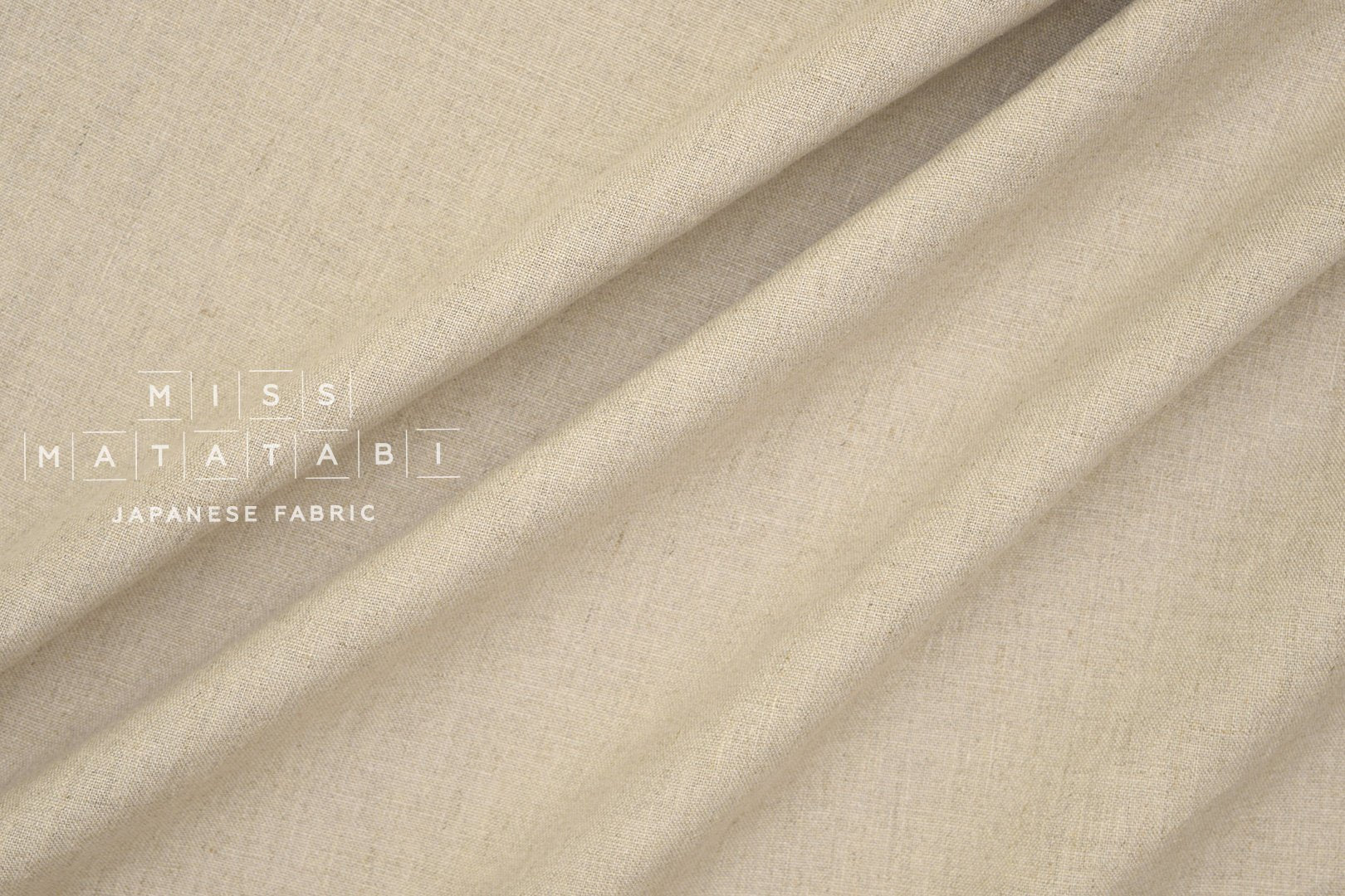 Japanese Fabric 100% brushed linen - natural -  50cm