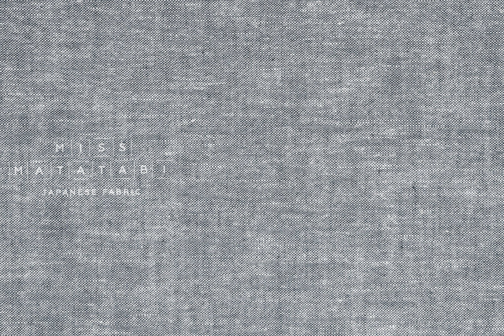 100 linen brushed yarn dyed chambray blue Miss Matatabi Japanese