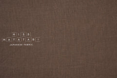 Japanese Fabric 100% brushed linen - chocolate -  50cm