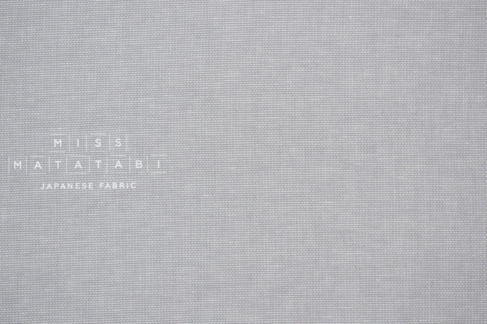 Japanese Fabric Yarn Dyed Textured Linen Blend - grey - 50cm