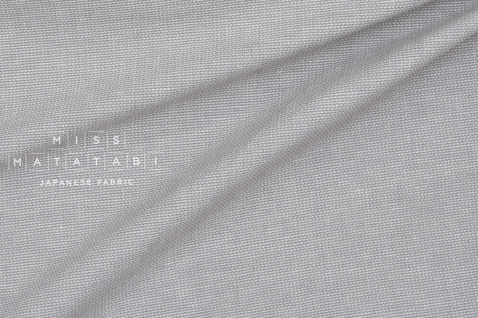 Japanese Fabric Yarn Dyed Textured Linen Blend - grey - 50cm