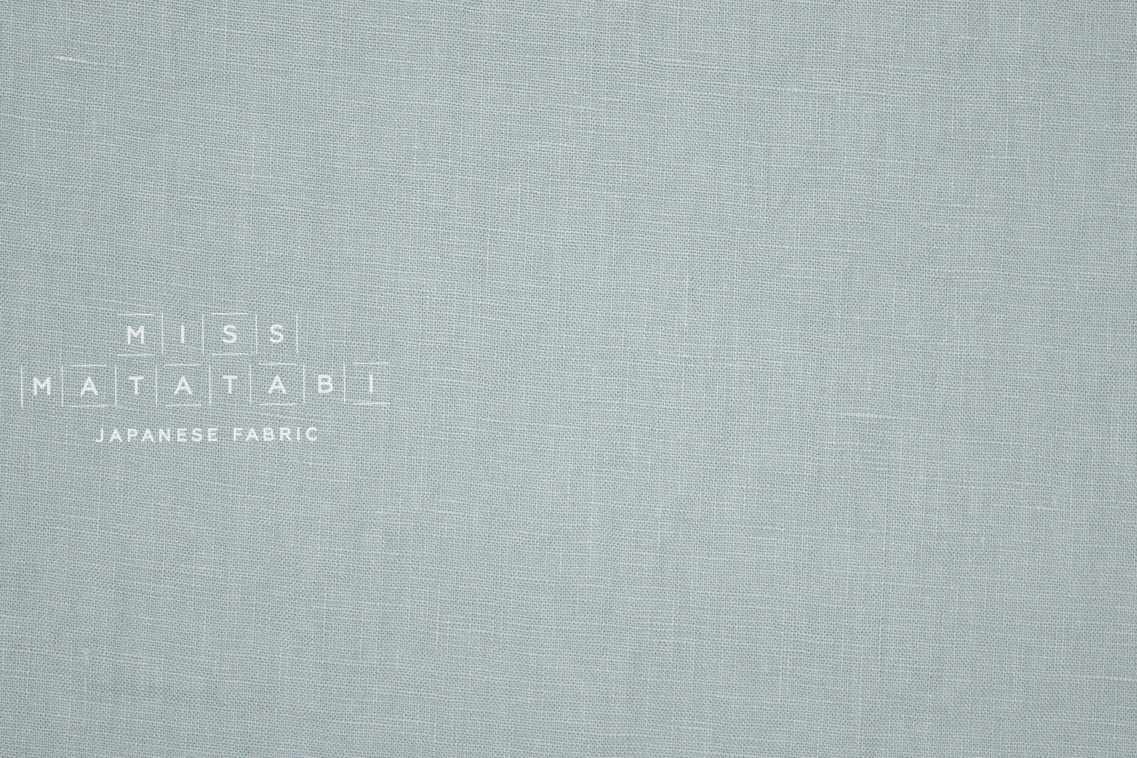 Japanese Fabric 100% washed linen - antique blue -  50cm