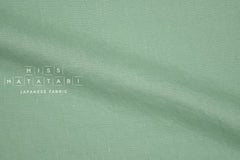 Japanese Fabric 100% washed linen - sage green -  50cm