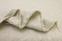 Japanese Fabric 100% washed linen - natural linen -  50cm