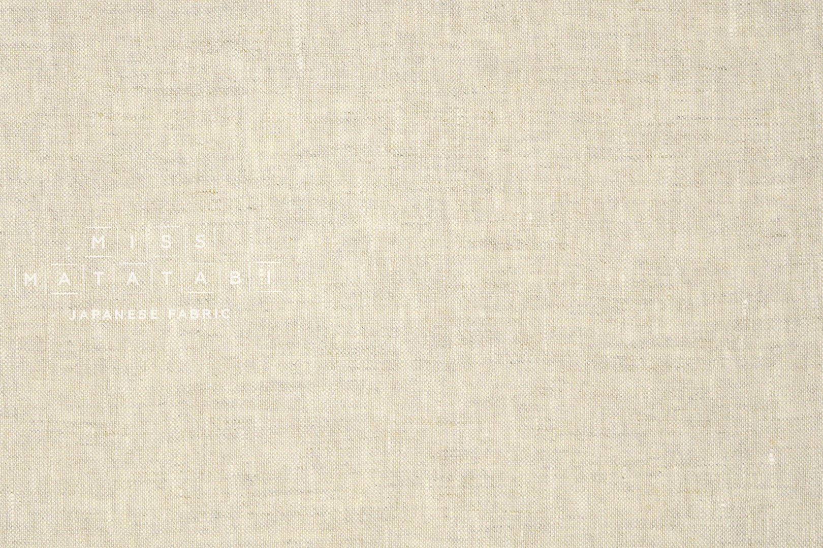 Japanese Fabric 100% washed linen - natural linen -  50cm