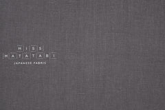 Japanese Fabric 100% washed linen - charcoal -  50cm