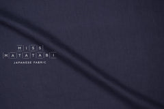 Japanese Fabric 100% washed linen - navy blue -  50cm