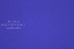 Japanese Fabric 100% washed linen - cobalt blue -  50cm