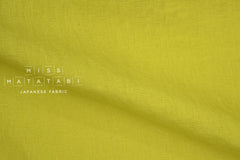 Japanese Fabric 100% washed linen - lime -  50cm