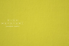 Japanese Fabric 100% washed linen - lime -  50cm