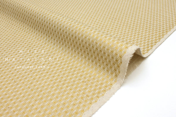 Japanese Fabric Cotton + Steel Basics Canvas - Mishmesh - gold metallic - 50cm