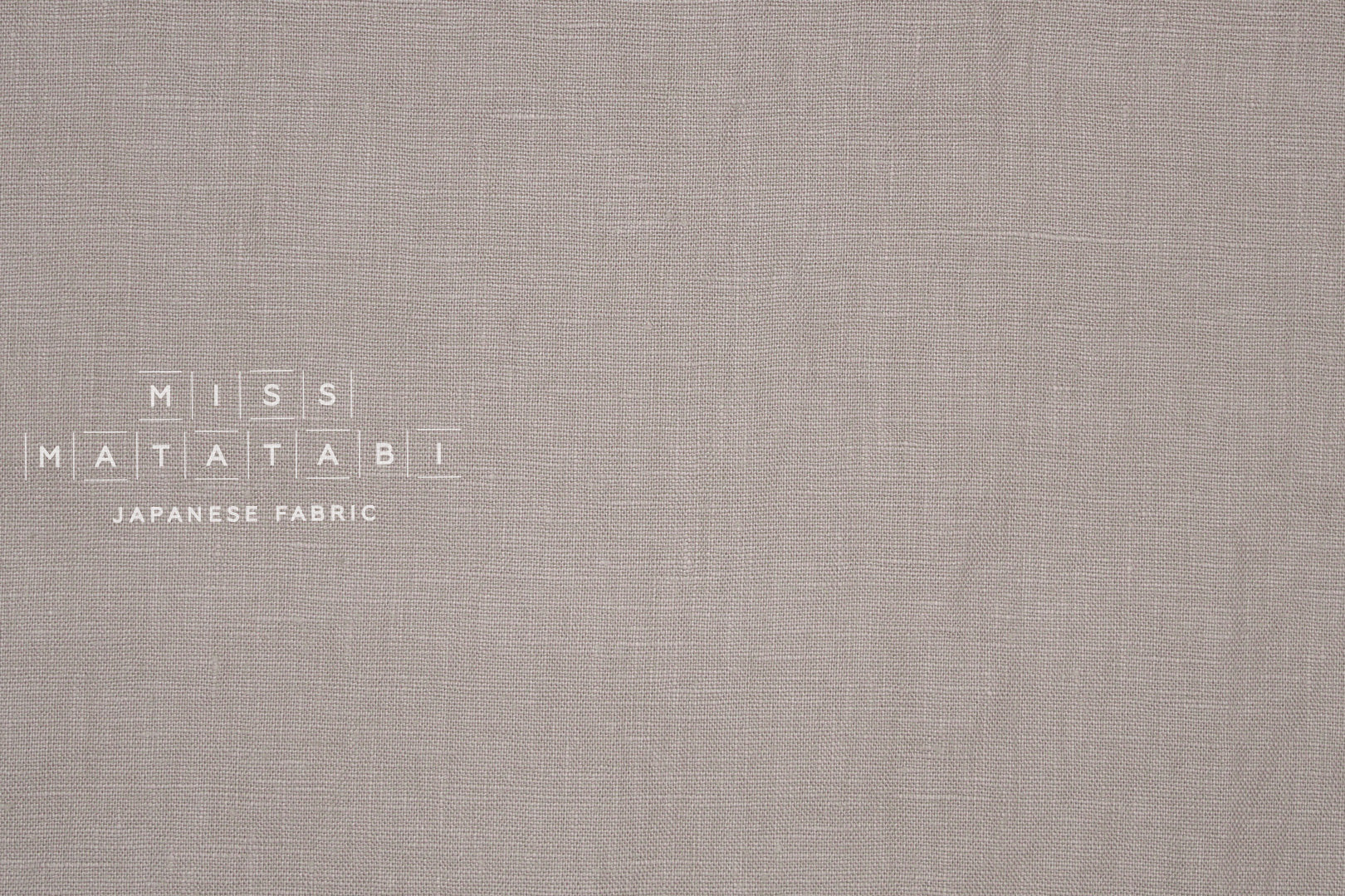 Japanese Fabric 100% washed linen - taupe -  50cm