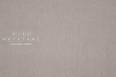 Japanese Fabric 100% washed linen - taupe -  50cm