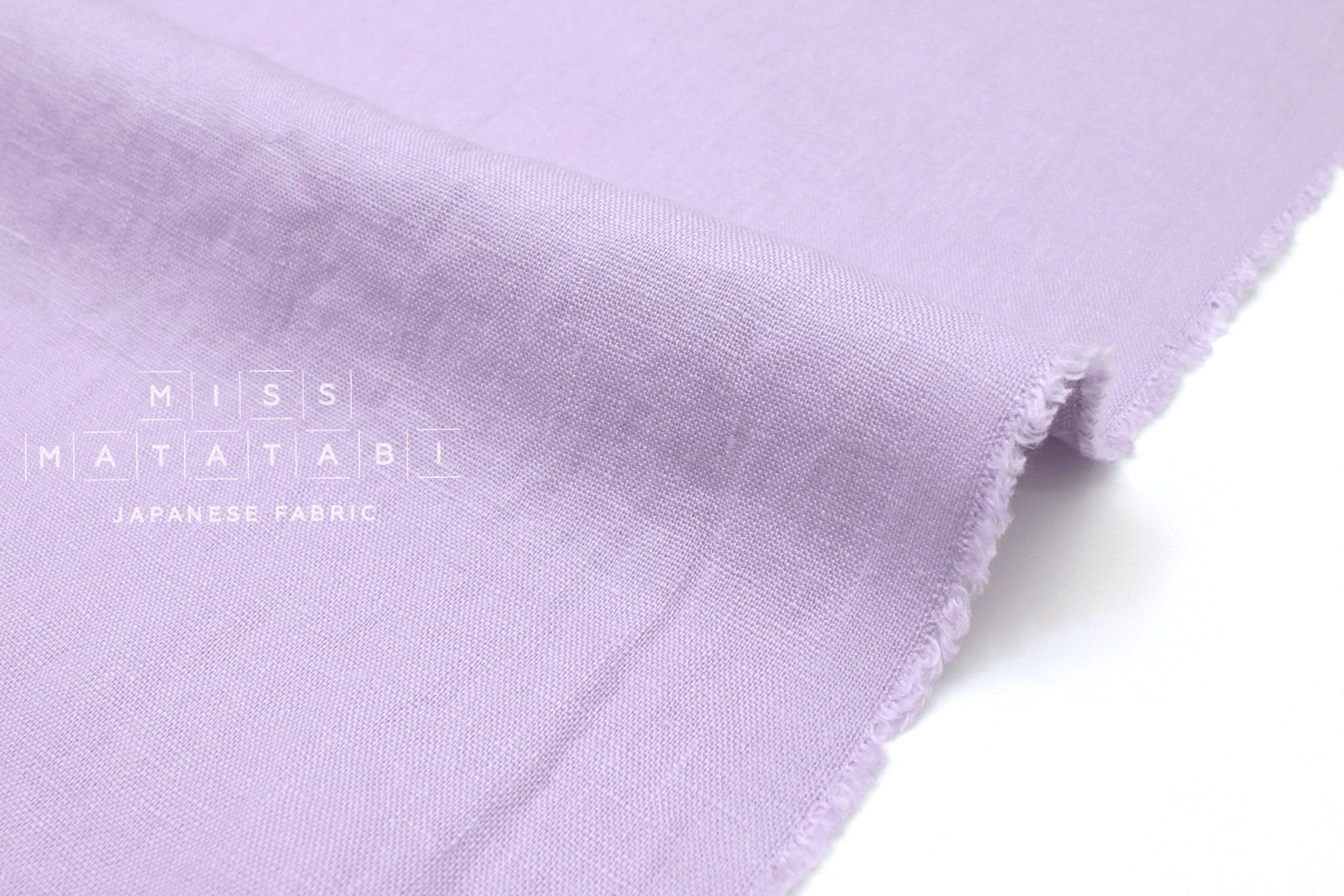 Japanese Fabric 100% washed linen - lilac -  50cm