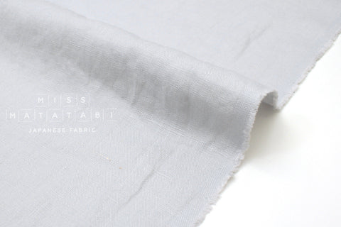 Japanese Fabric 100% washed linen - light grey -  50cm