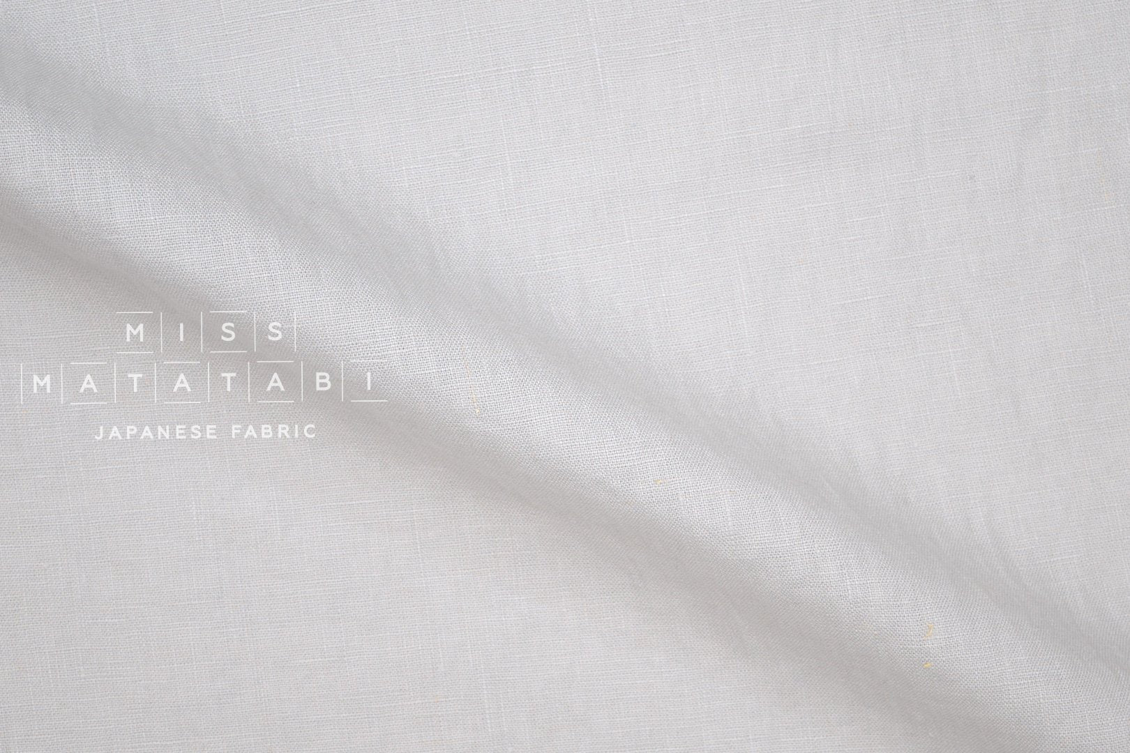 Japanese Fabric 100% washed linen - light grey -  50cm