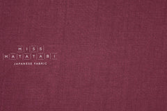 Japanese Fabric 100% washed linen - berry -  50cm