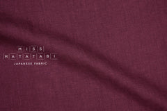 Japanese Fabric 100% washed linen - berry -  50cm
