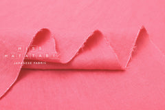 Japanese Fabric 100% washed linen - pink -  50cm