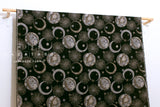 Japanese Fabric - Yarn Dyed Jacquard Temari Matsu  - black, latte - 50cm