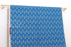 Japanese Fabric Cotton + Steel Neko and Tori Canvas - Penpengusa - blue metallic - 50cm
