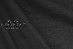 Japanese Fabric Kobayashi Solid  Linen Cotton Double Gauze - black - 50cm