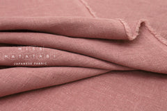 Japanese Fabric Kobayashi Solid  Linen Cotton Double Gauze - mauve pink - 50cm