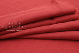 Japanese Fabric Kobayashi Solid  Linen Cotton Double Gauze - red - 50cm