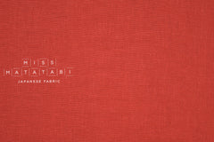 Japanese Fabric Kobayashi Solid  Linen Cotton Double Gauze - red - 50cm