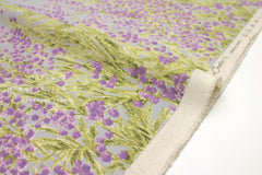 Japanese Fabric Mimosa Border -  grey, mauve - 50cm