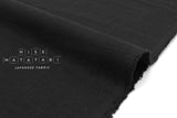 Japanese Fabric Kobayashi Solid  Linen Cotton Double Gauze - black - 50cm