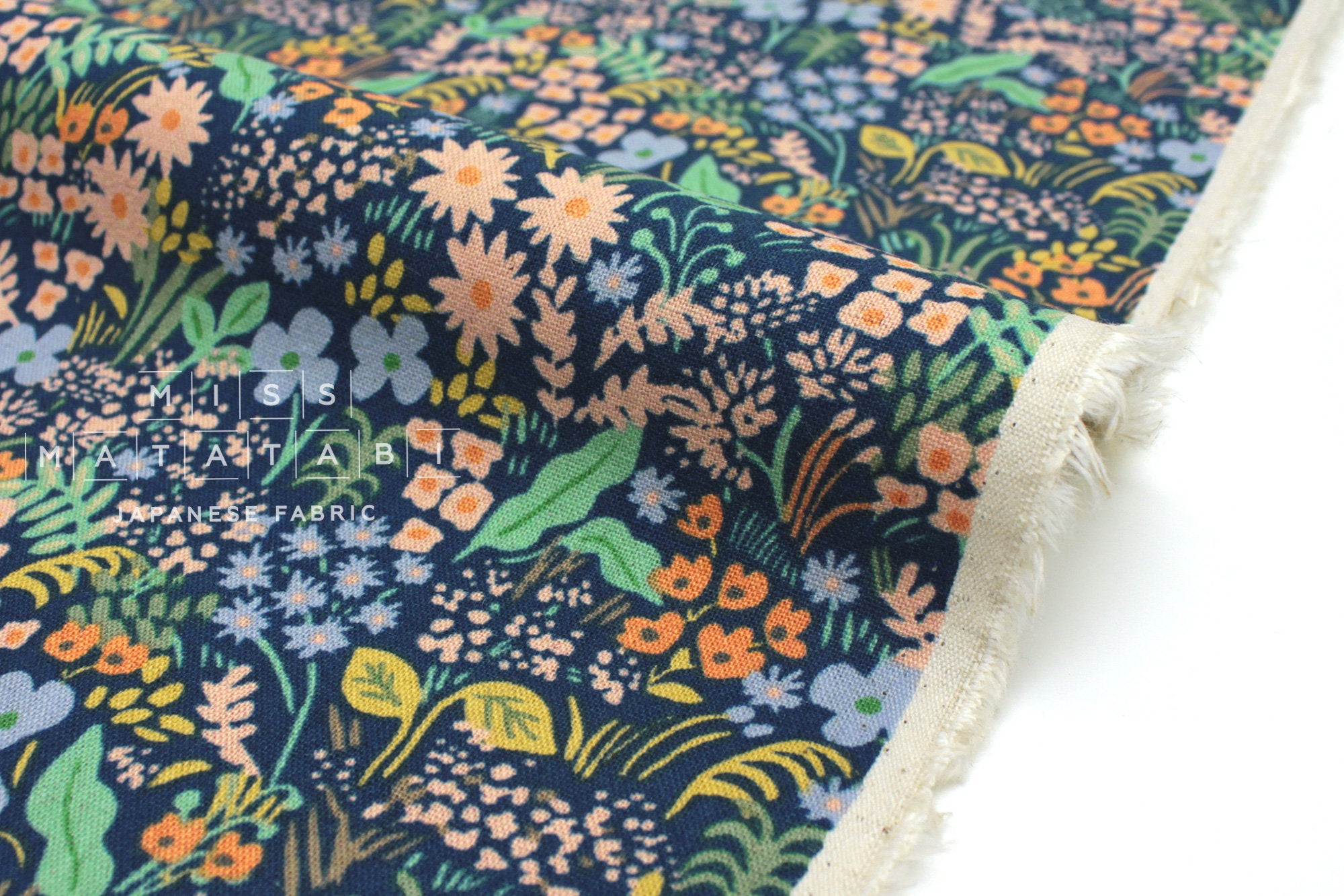 Cotton + Steel Meadow canvas - meadow blue - 50cm